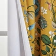 thumbnail image 2 of JJCOITR Mustard Yellow Vintage Curtains Drapes Grommet Luxury Whimsical Floral Lemon Hummingbird Mid Century Colorful Blackout Drapes for Living Room Bedroom,1 Panels, 52"x84", 2 of 10