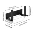 thumbnail image 2 of Ainf No Drill Router Shelf Steel Wall Mount WiFi Stand Adjustable Modem Rack Strong Hook Internet Organiser Broadband Holder(A Black), 2 of 3