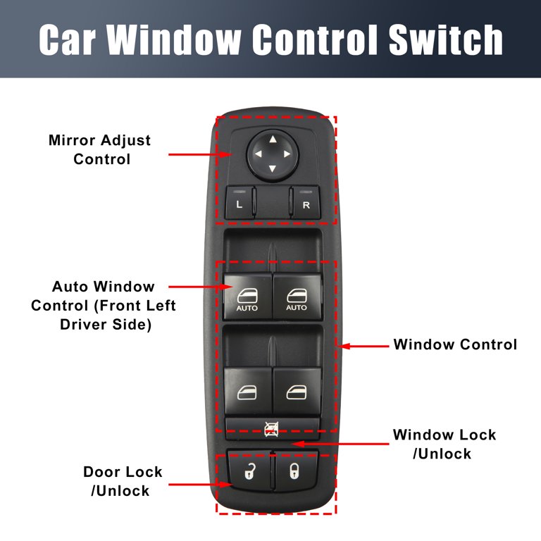 04602533AF Front Left Driver Side Car Power Window Switch for Dodge Grand  Caravan 08-11
