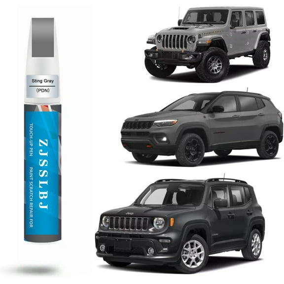 Car Touch Up Paint(Sting Gray(PDN)) for Jeep, Car Paint Scratch Repair Kit, Quick & Easy Solution to Repair, 2 in 1 Scratch Remover Pen with Color-Matched