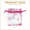 thumbnail image 2 of Uxcell 100Pcs Organza Bags, Mesh Candy Pouch with Drawstring Gold Rose Flower Jewelry Gift Bag Rose Red Silver 2.8 x 3.5 inch, 2 of 6