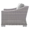 thumbnail image 3 of Lounge Chair Armchair, Sunbrella, Rattan, Wicker, Grey Gray, Modern Contemporary Urban Design, Outdoor Patio Balcony Cafe Bistro Garden Furniture Hotel Hospitality, 3 of 9