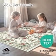 thumbnail image 4 of ODIKA 5'x7' Machine Washable Non-Slip Area Rug, Floral Rose High Traffic Rug with Pad, Ivory, 58893, 4 of 8
