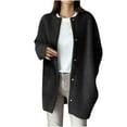 thumbnail image 1 of Pompotops Veste en Peluche Décontractée Mode Ample Manches Longues avec Poches et Boutons pour Femmes, 1 of 5
