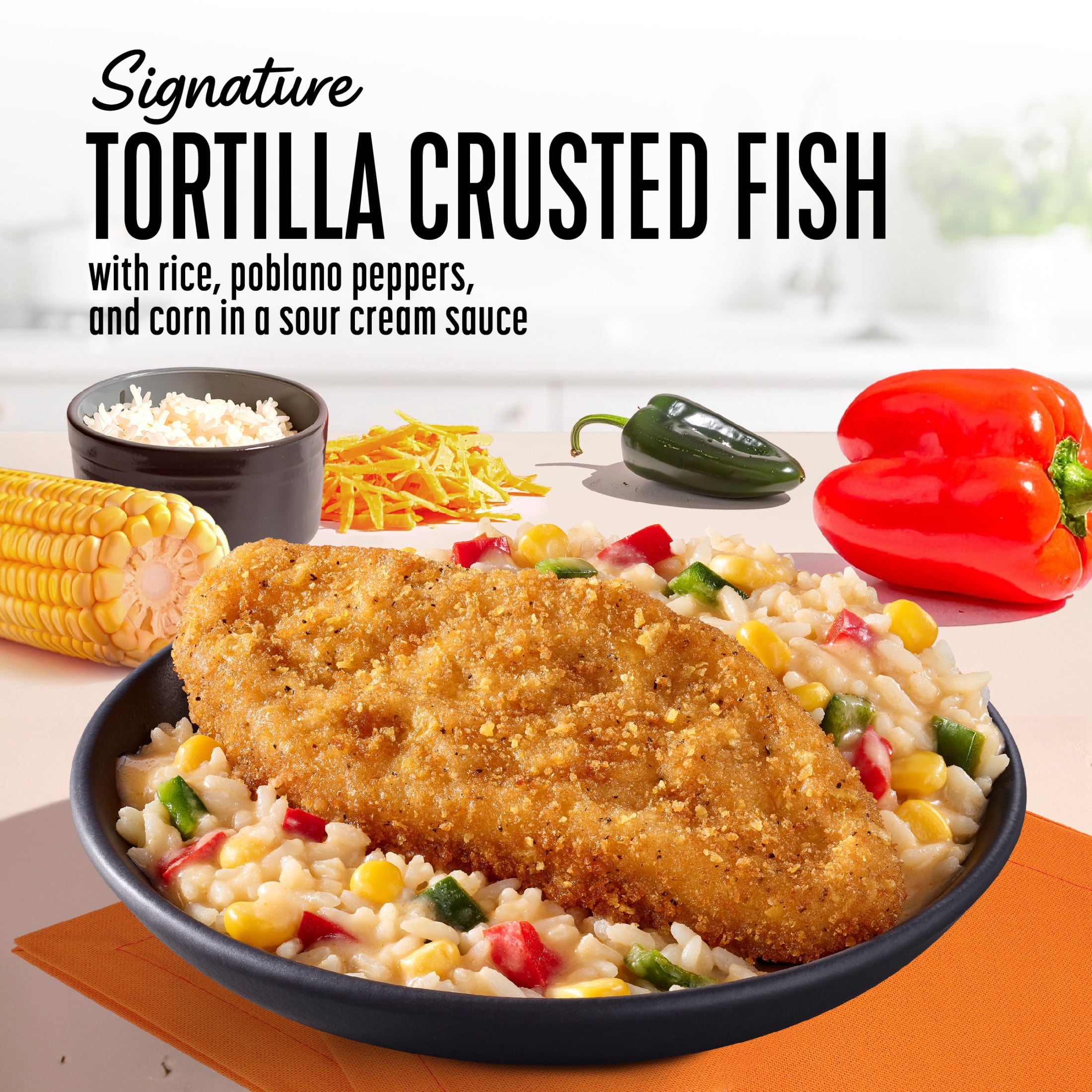 Lean Cuisine Tortilla Crusted Fish Microwave Meals for Lunch or Dinner, 8 oz (Frozen)