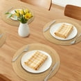 thumbnail image 2 of Farmhouse Round Placemats Set of 6 Woven Placemats for Dining Table Decor, Washable Kitchen Table Mat for Holiday Gold 15inch, 2 of 6
