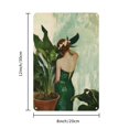 thumbnail image 2 of Beth Hoeckel Botanical Metal Wall Art, 8x12 Inch - Rustic Frameless Sign with Vintage Plant Illustration for Home Decor, Featuring Green Foliage and Sunlit Woman Silhouette, Garden Decor, 2 of 7