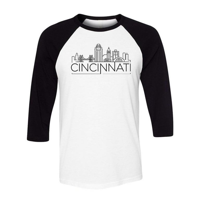 Cincinnati Ohio Is Home Cool Baseball City Skyline Shirt