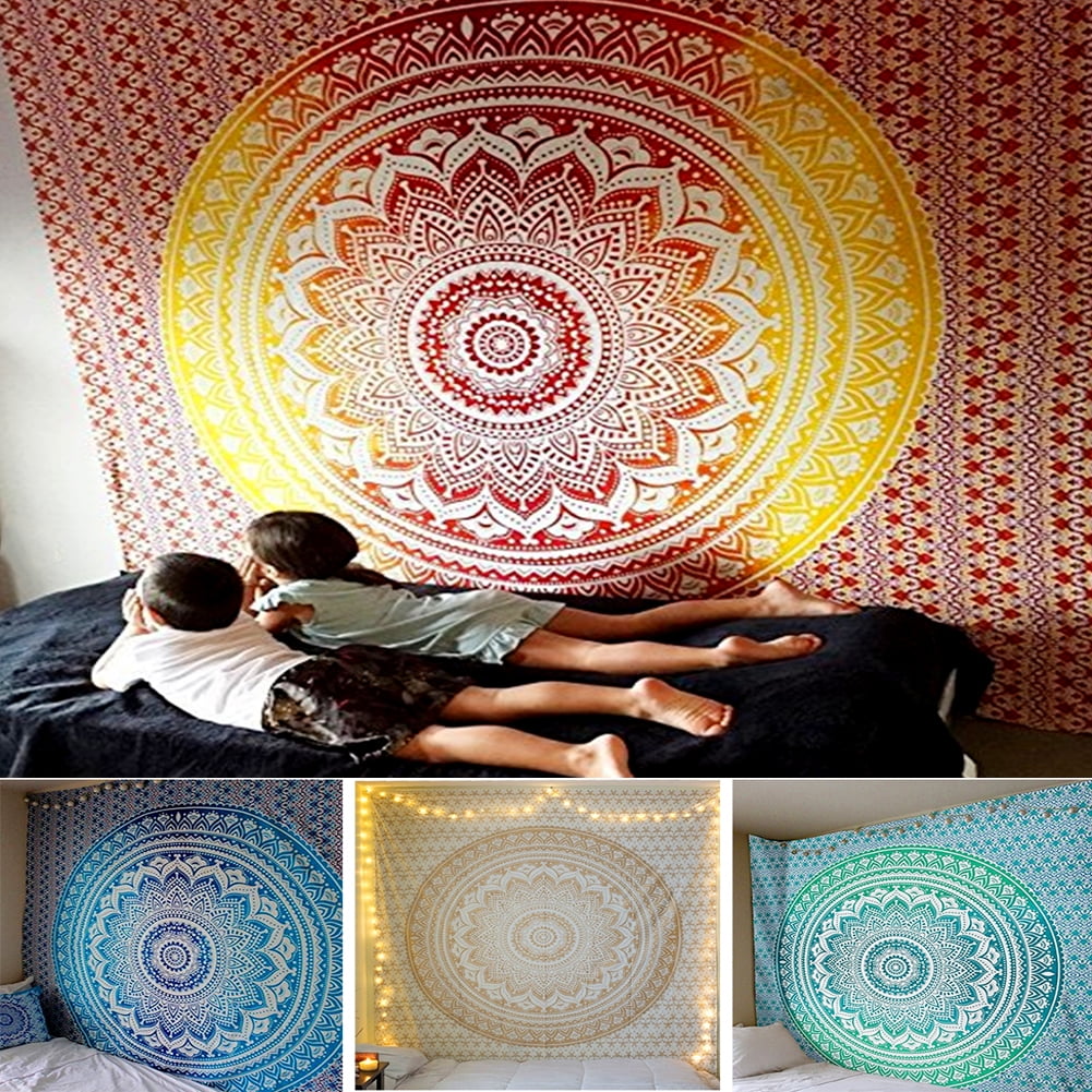 Cactus Indian Tapestry Wall Hanging Mandala Bedspread Throw Beach Towel Cover 