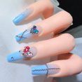 thumbnail image 5 of 15 piezas de uñas grandes de aleación de plata 3D, selección multicolor, marco de metal para uñas, imitación de piedras preciosas grandes, gemas de cristal, arte de uñas con diamantes, 5 of 5