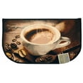thumbnail image 3 of Kashi Home Kitchen Rug, Printed Area Rug, Durable Floor, Door Mat, Farmhouse Non-Slip Carpet Latex Backing Beautiful Design, Coffee Bean 18x30 Rectangle, 3 of 3