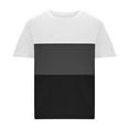 thumbnail image 2 of Wancir Mens Color Block T Shirts Cotton Crewneck Short Sleeve Fashion Casual Tee Tops Regular Fit Quik Dry Summer Tees, 2 of 4