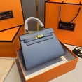 thumbnail image 4 of Bolso Kelly de segunda generación, mini bolso de mujer, nuevo bolso cuadrado pequeño de moda 2025, bolso bandolera de piel de vaca con estampado de palmeras., 4 of 5