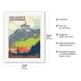thumbnail image 2 of Hartz Mountains Germany - via Harwich or Grimsby Railway (LNER) - Vintage Railroad Travel Poster by Austin Cooper c.1930s - Fine Art Rolled Canvas Print 20in x 26in, 2 of 4