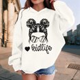 thumbnail image 2 of Little Girls Hoodie Casual Jacket with Long Sleeves Printed Sweatshirt Outerwear Size 7T ,White, 2 of 9