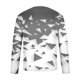 thumbnail image 4 of Blusas y camisas de manga larga con cuello redondo para hombre, blusa informal de manga larga con cuello redondo y estampado de rayas, blusa de poliéster para hombre, 4 of 5