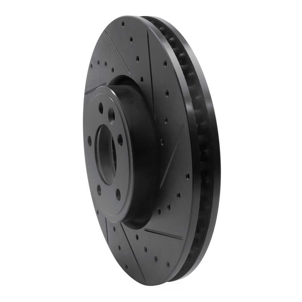 Dynamic Friction Company 633-11030R DFC Brake Rotor - Drilled And Slotted - Black