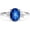 Black Vermeil, variant on Blue Star Sapphire Ring Sterling Silver 925 Oval 6x8mm Lindy Star 6 Ray Engagement Wedding Ring for Women Art Deco Jewelry Black Vermeil 11