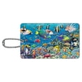 thumbnail image 1 of Ocean Coral Reef Angel Clown Fish Diving Luggage Card Suitcase Carry-On ID Tag, 1 of 8