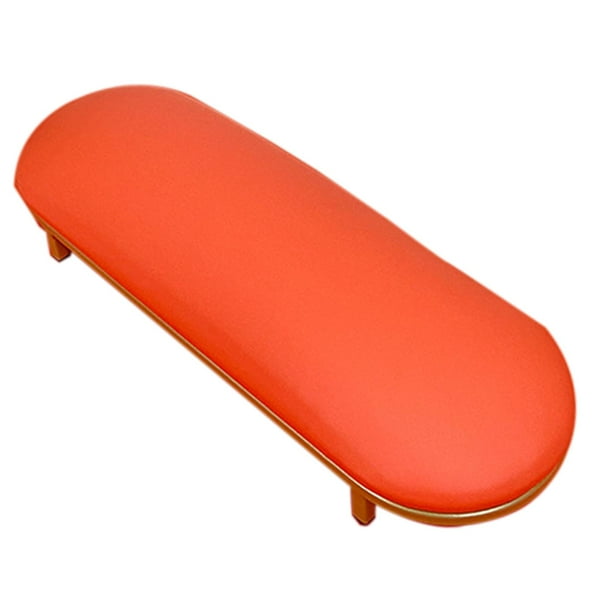 Reposabrazos para uñas, almohadilla de soporte de cuero sintético, accesorios profesionales para manicura, almohada de mano Naranja