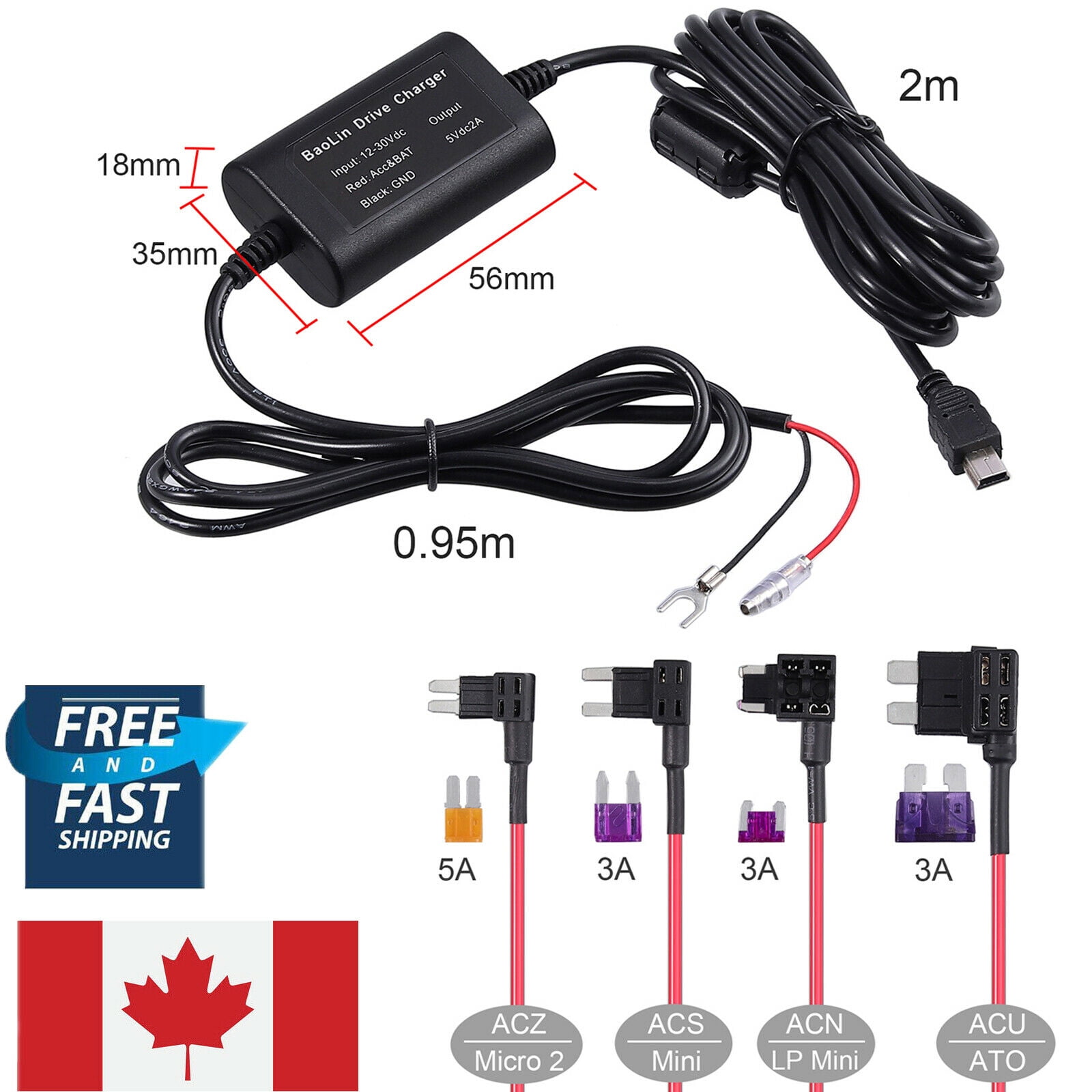 Hard Wire Kit + Micro USB 