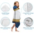thumbnail image 7 of Blue Marble Gold Wave Pattern Hooded Bath Towel，50"x30" for Ages 3 To 12 Kids, Quick Dry Lightweight Soft Microfiber Hood Beach Towel Cover Up for Kids, 7 of 7