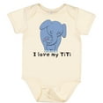 thumbnail image 3 of Inktastic I Love My Titi Elephant Blue Boys Baby Bodysuit, 3 of 5