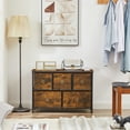 thumbnail image 2 of VECELO 5-Drawer Dresser for Bedroom Chest of Drawers Storage Dresser, 31.5" Length Unit Standing Organizer Metal Frame Wooden Top Living Room Entryway Office, Brown, 2 of 11
