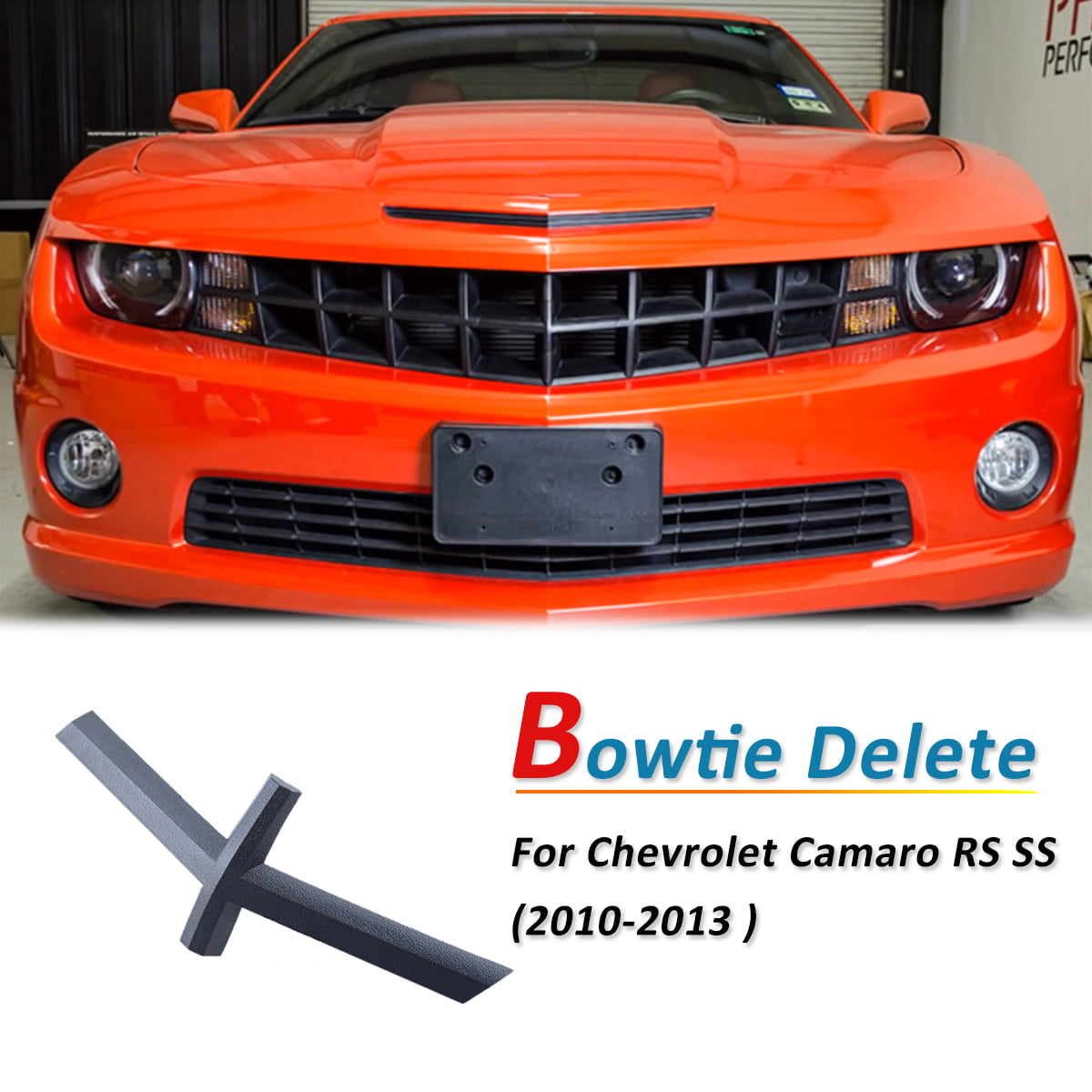 Bow Tie Bowtie Emblem Delete Removes Logo Filler Piece Insert Grille Compatible with Chevrolet Camaro 2010-2013 