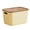 Beige M, variant on mdesiwst Storage Box with Handle And Lid Organizer Space Saving Stackable Container for Kitchen Bedroom Dormitory