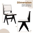 thumbnail image 3 of Costway Mid Century Modern Dining Chairs Set of 4 Faux Sherpa Upholstered Dinner Chairs, 3 of 8