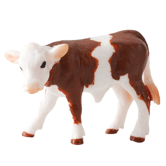 Simulated Farm Animal Model Set Resin Cow Calf Figurines for Educational Toys Farmhouse Decor Micro Landscape Barnyard Scene Creative Gift