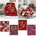 thumbnail image 4 of Hfolob Valentines Day Gifts Print Blanket Valentine's Day Explosion English Flannel Blanket Nap Air Conditioning Warm Blanket Valentine's Day Gift Home Decor, 4 of 4