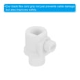 thumbnail image 4 of Uxcell 8mm Flex Cord Grip, Wire Lock Toggle Stopper Rope Cable Stop Fastener Gland with Strain Screws White 20 Pack, 4 of 6