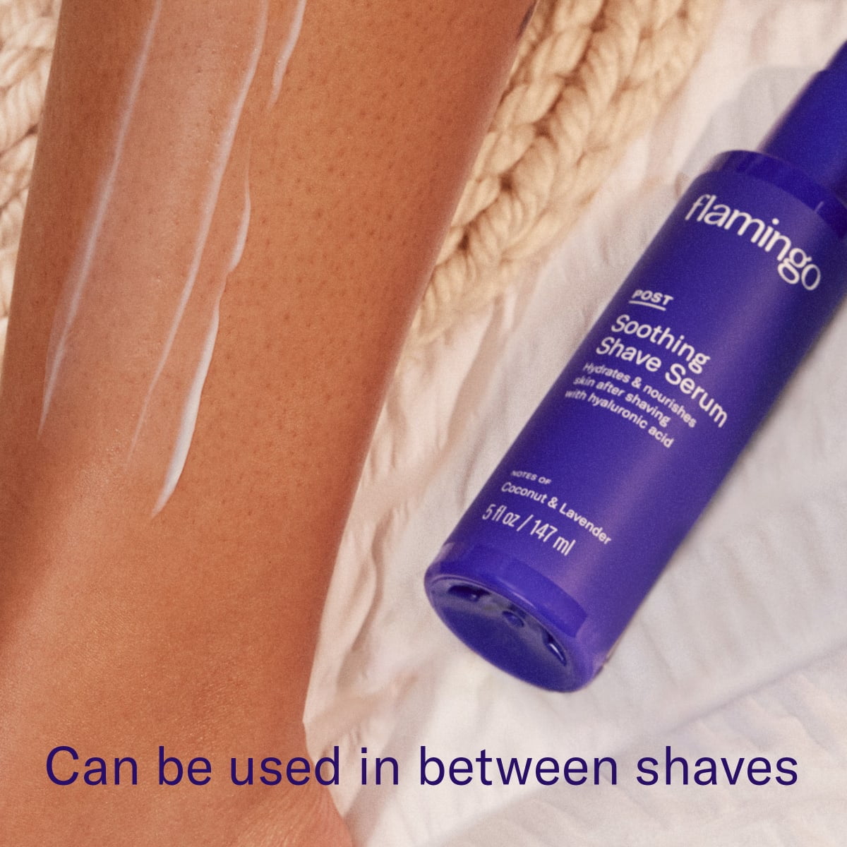 Flamingo Women's Post-Shave Soothing Body Serum, Coconut and Lavender, 5 oz