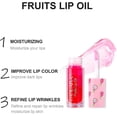 thumbnail image 4 of Juego de aceites labiales con sabor a fruta, 3 uds., brillo labial hidratante transparente, bálsamo labial hidratante para rellenar labios, 4 of 5