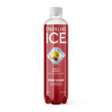 Sparkling Ice Zero Sugar Flavored Sparkling Water, Fruit Punch Sparkling Water, 17 fl oz Plastic Bottle, Allergens Not Contained