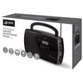 thumbnail image 2 of Radio despertador AM/FM portátil de onda corta GPX R633B, color negro, 2 of 2