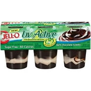 Jell-O Live Active Sugar-Free Dark Chocolate Tuxedo Pudding Snack, 3.75 Oz., 6 Count