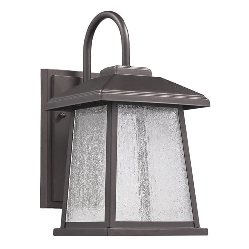 CHLOE Lighting FRONTIER Transitional LED Textured Black Outdoor Wall Sconce 12" Height