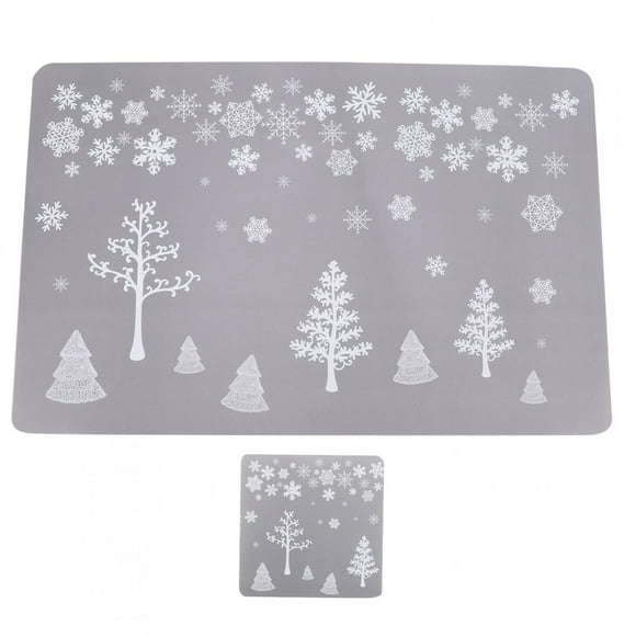 Mantel Individual navideño, tapete de mesa de bebidas impreso navideño de 12 Uds., tapete de mesa navideño diseñado a medida Jadeshay A
