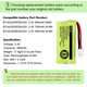 thumbnail image 1 of iMah BT183342 / BT283342 2.4V 400mAh Ni-MH Batería, también compatible con at&T VTech baterías de teléfono inalámbrico BT166342 / BT266342 BT162342 / BT262342 CS6709 CS6609 CS6509 CS6409 EL52100 E, 1 of 2