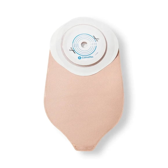Esteem+ Pochette d'Urostomie en une Pièce avec Robinet Durahesive et Accuseal avec Valve, Découpable