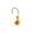 B#104, variant on Luminous Green Jig Head with 3D Red-Black Eyes – Sickle-Shaped Hook for Bass, Trout & Inshore Fishing – Works with Grubs, Worms, Swimbaits