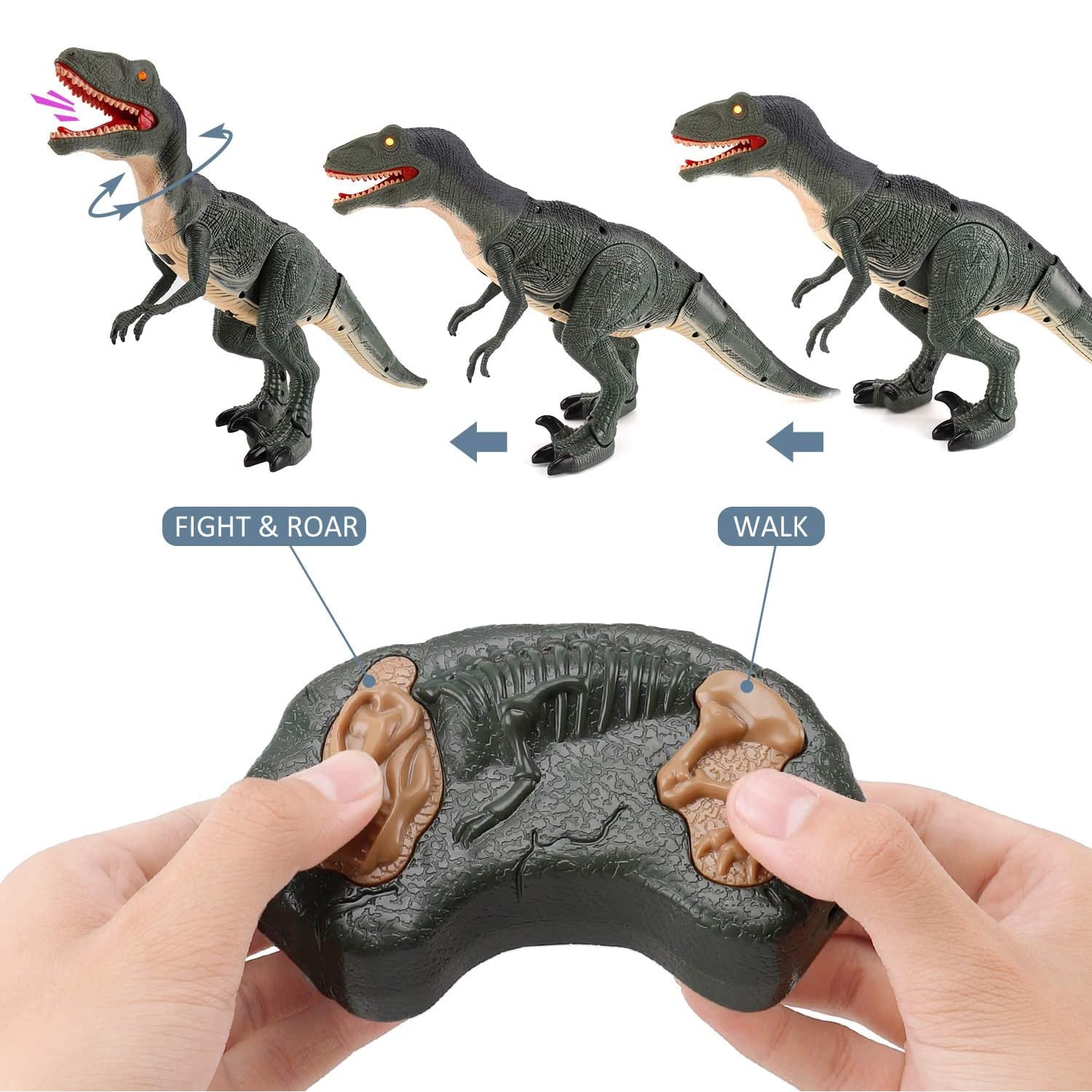CIPACHO 14.5" Robot Dinosaur Toy, Walking Dinosaur Toy for Kids, Great Electronic Toy for 3-8 Year Old, Gray CIPACHO 14.5" Robot Dinosaur Toy, Walking Dinosaur Toy for Kids, Great Electronic Toy for 3-8 Year Old, Gray