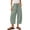 A1 Light green, variant on SAHFX Gauze Capri Pants for Women Linen Barrel Pants Flowy Trousers with Pockets Lounge Pant Straight Leg Elastic Waist High Waisted Relaxed Fit Pants Beach Vacation Outfits Summer Capris