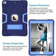 thumbnail image 3 of New iPad 9th Generation Case iPad 10.2 inch 2021 Released With A Screen Protector ,SOATUTO Shockproof Rugged Cover iPad 10.2 HD Tempered Glass For iPad 9th 8th 7th 10.2 inch - 1Pcs/ Navy+Blue, 3 of 7