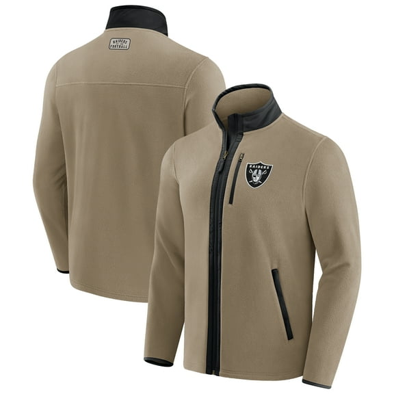 Men's NFL x Darius Rucker Collection by Fanatics  Tan Las Vegas Raiders Heavyweight Polar Fleece Full-Zip Jacket