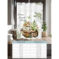 thumbnail image 6 of No Hook Cloth Fabric Shower Curtain with Snap in Liner, Green Frog Waterproof Shower Curtains Set with See Through Top Window, Botanical Plant Butterfly Coffee Flower Bath Curtains Shower 36"x78", 6 of 6