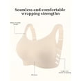 thumbnail image 5 of YANDW Wireless Comfort Everyday Bra Seamless Full Coverage Wirefree Sleep Bras for Women, Beige M, 5 of 10